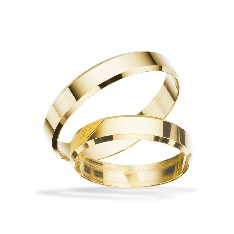 Scrouples vielsesringe i blankt guld 8 eller 14 karat, 4 mm